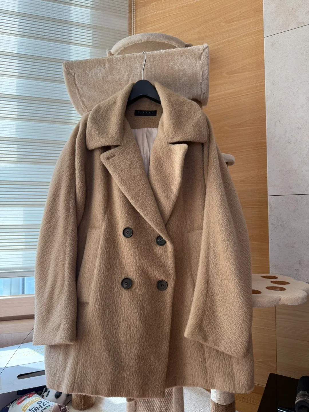 시슬리 sisley 여성 더블 코트