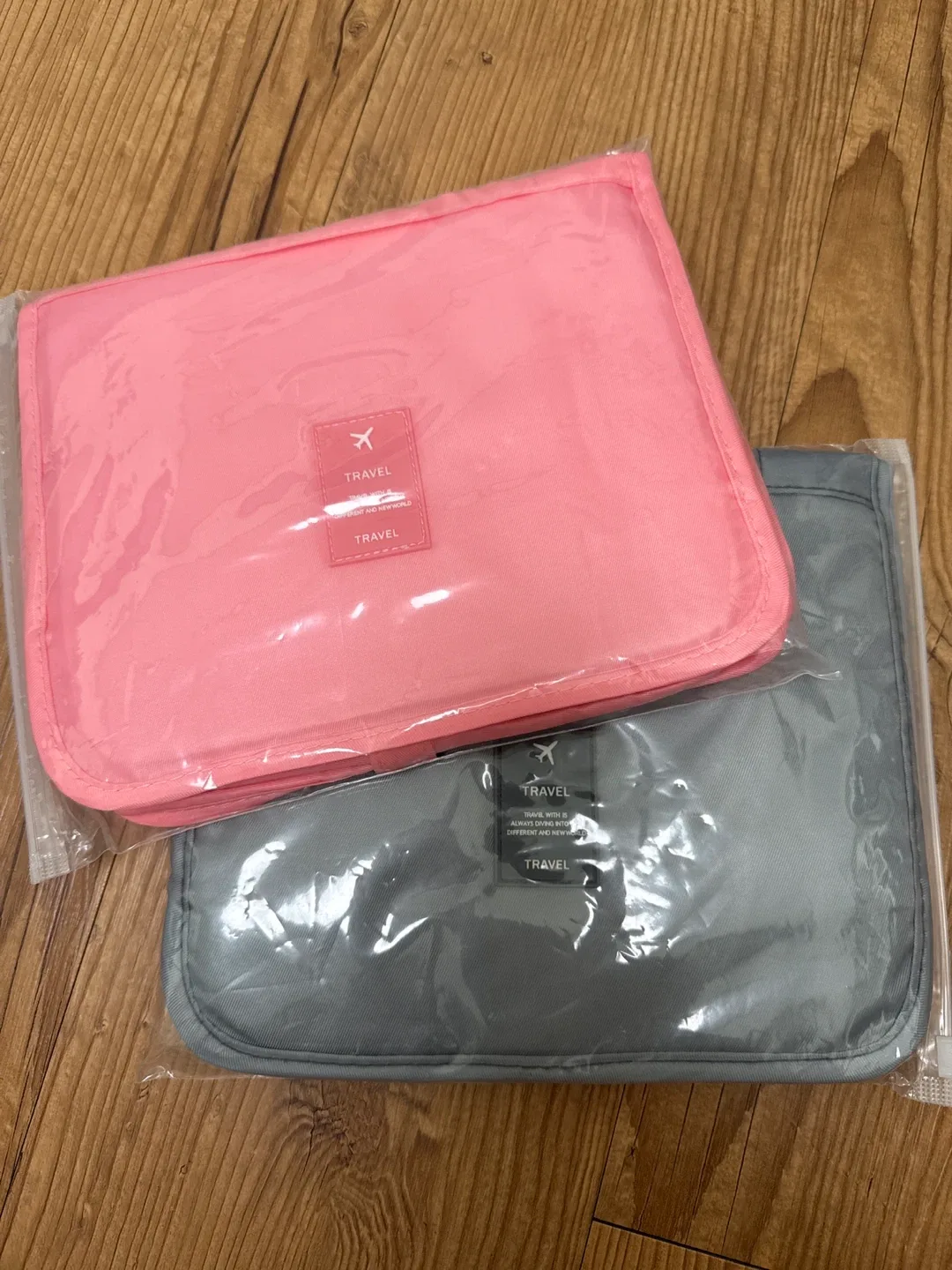여행용 파우치 새상품 핑크/회색