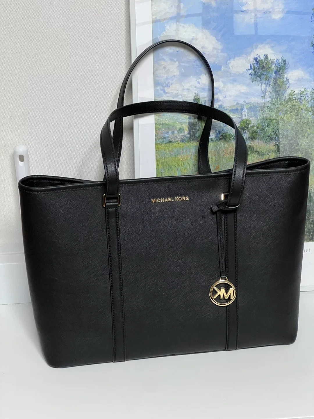 마이클코어스 쇼퍼백 블랙