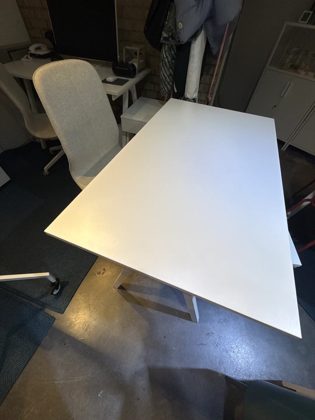 이케아 트로텐 책상 + 롱피엘 의자 + 서랍 세트