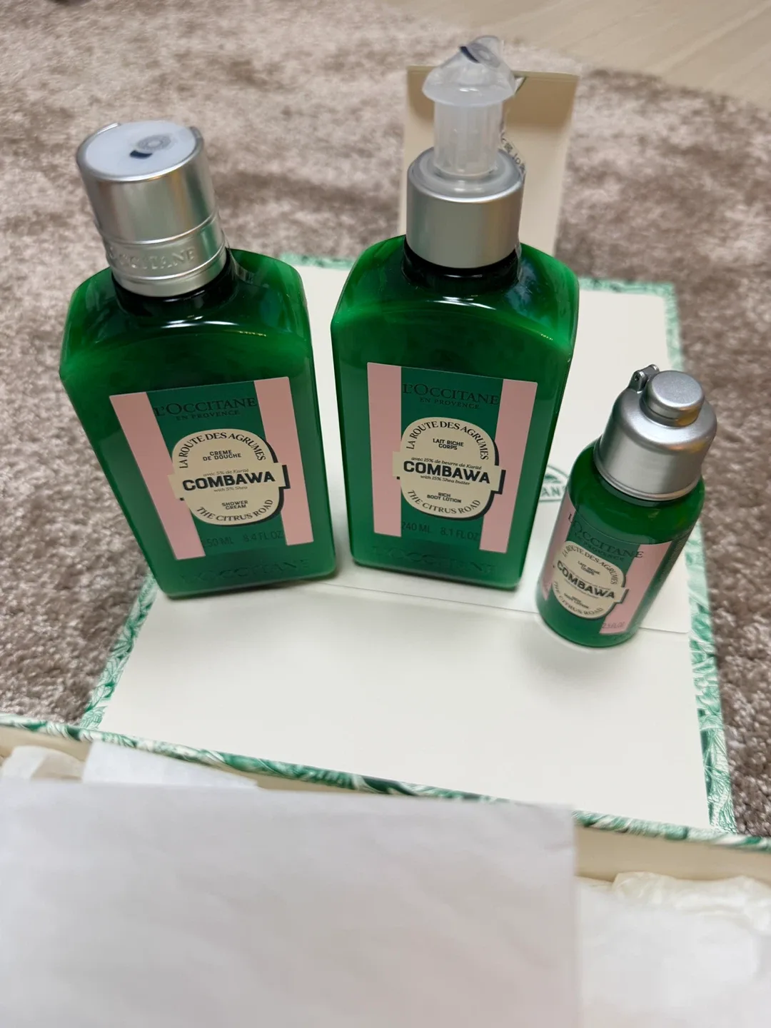 (마지막 가격) 록시땅(L’OCCITANE) 콤바와(COMBAVA) 바디 케어 세트