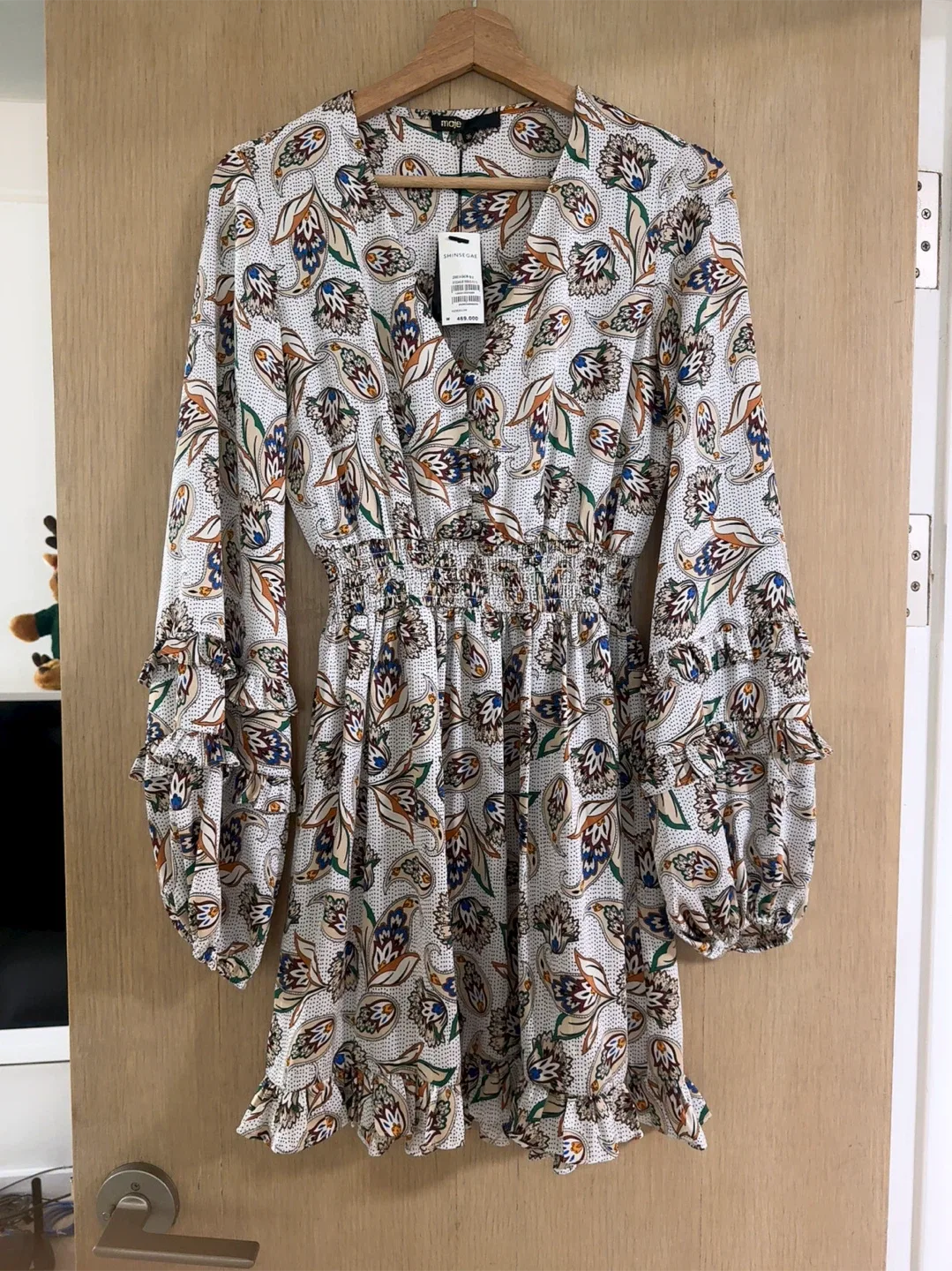 마쥬 플라워 쉬폰 원피스 43 새상품