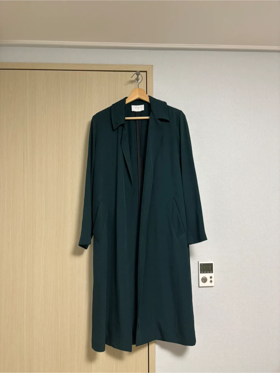 Sandro 녹색 트렌치 코트 36