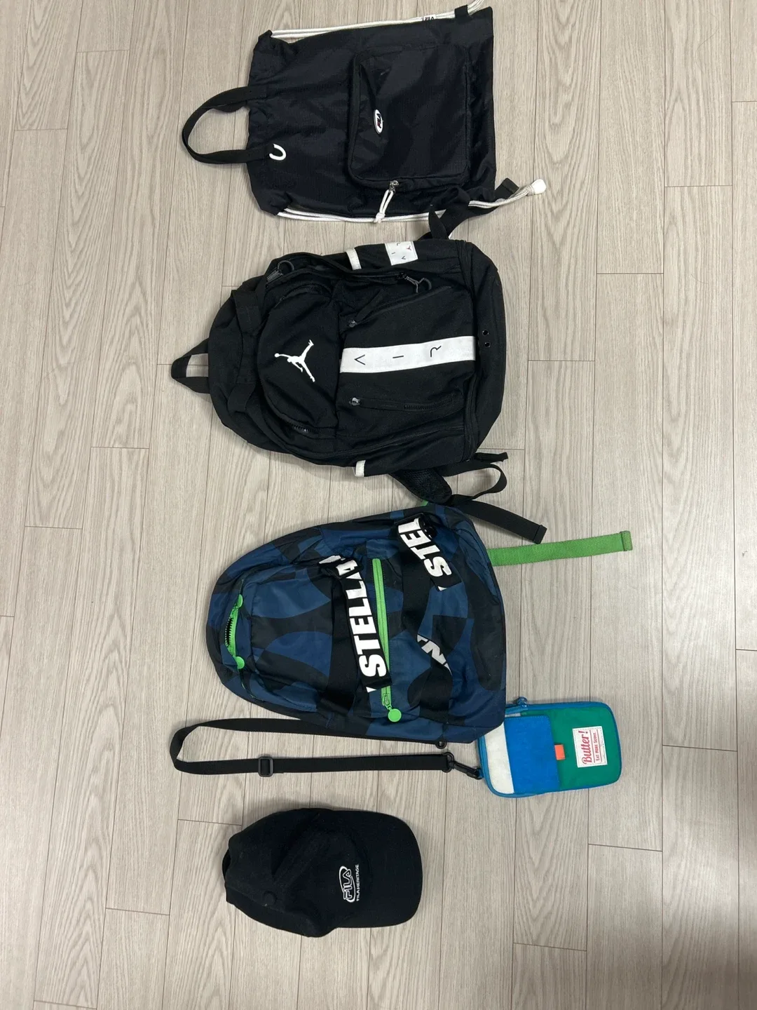 조던 백팩 & 스텔라 메카트니 휠라 가방
