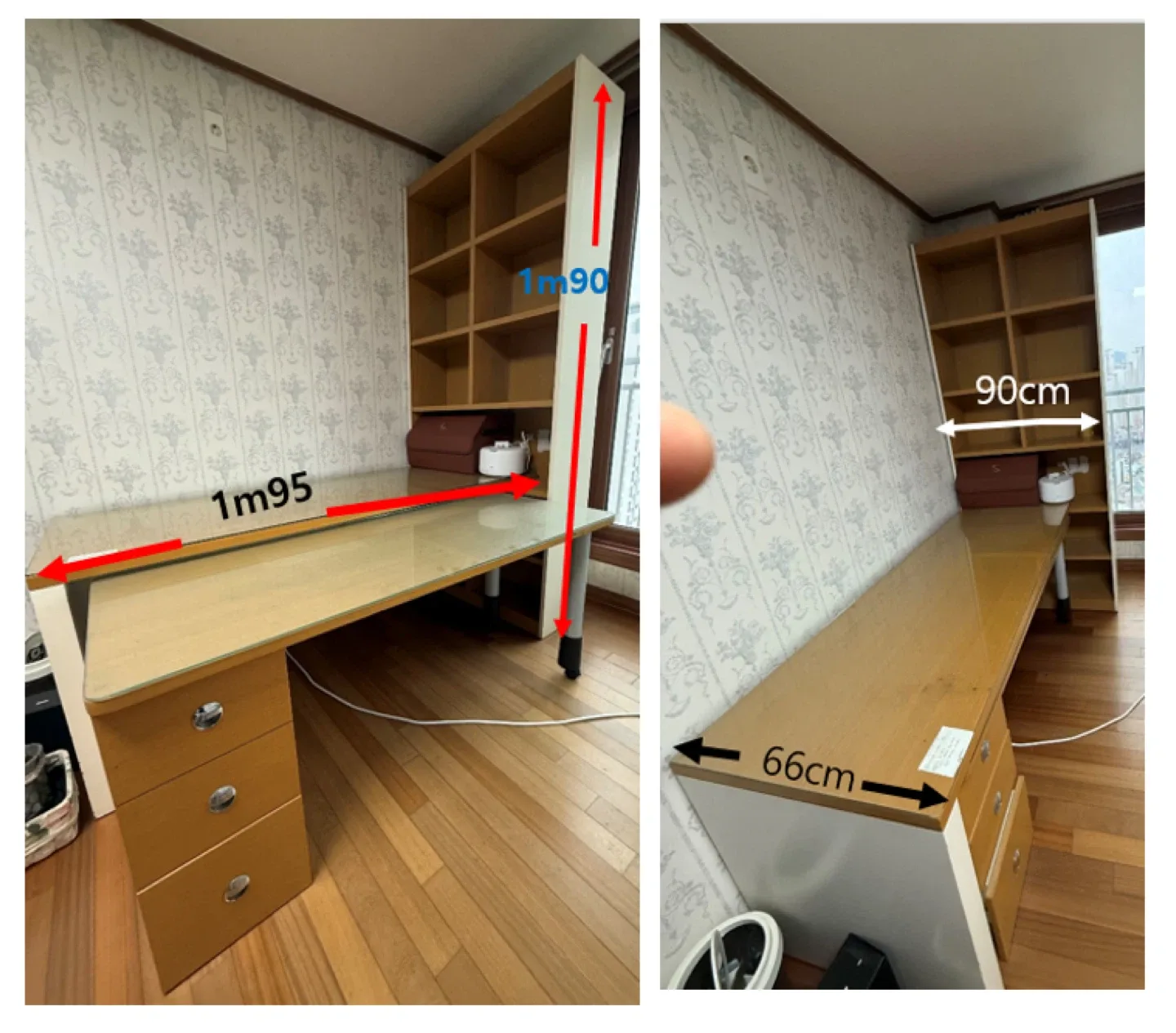 책상+책장 세트