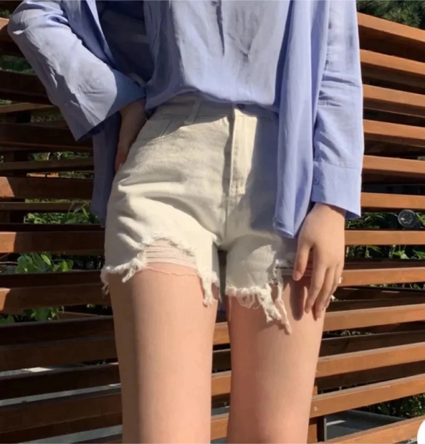 에이블리 반바지 화이트