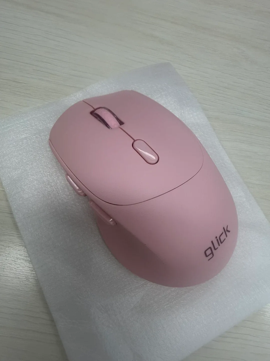 지클릭 OP30 무소음 무선 마우스 핑크