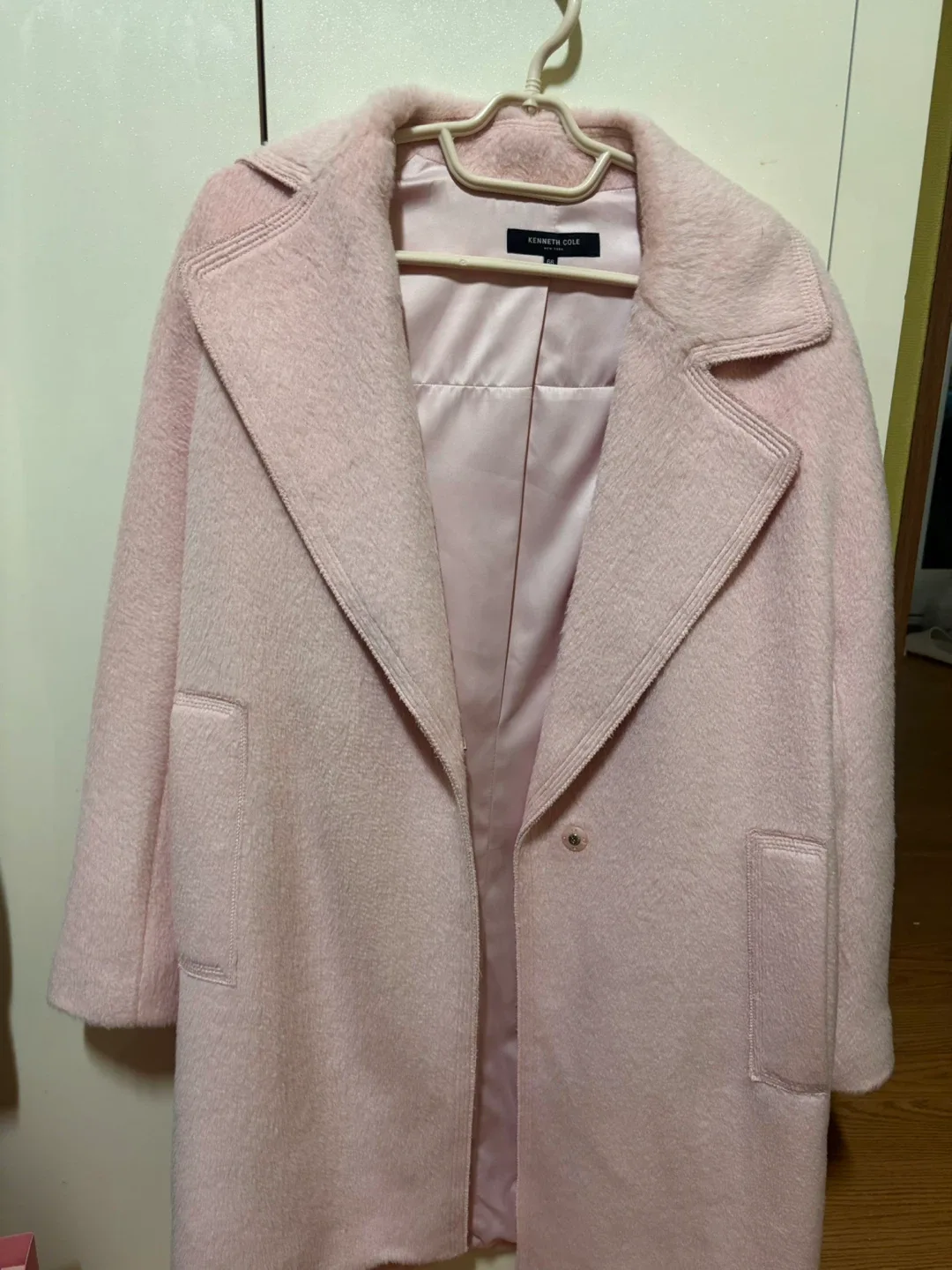 케네스콜 알파카 핑크 코트 66