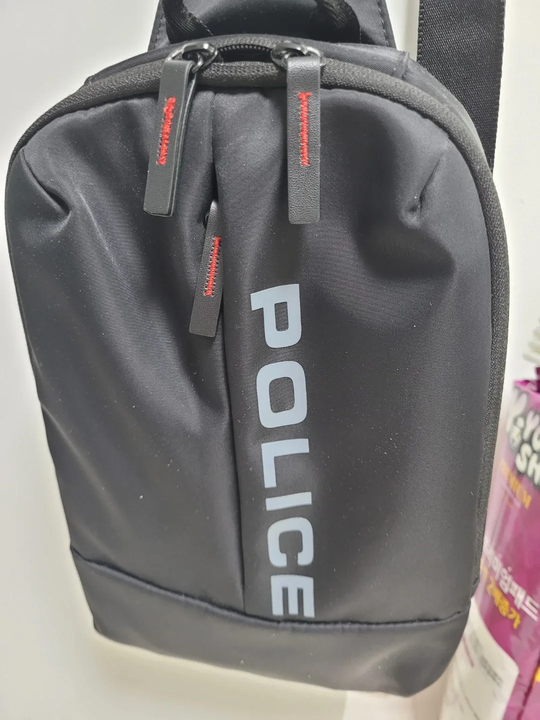 POLICE 남성용 슬링백 블랙