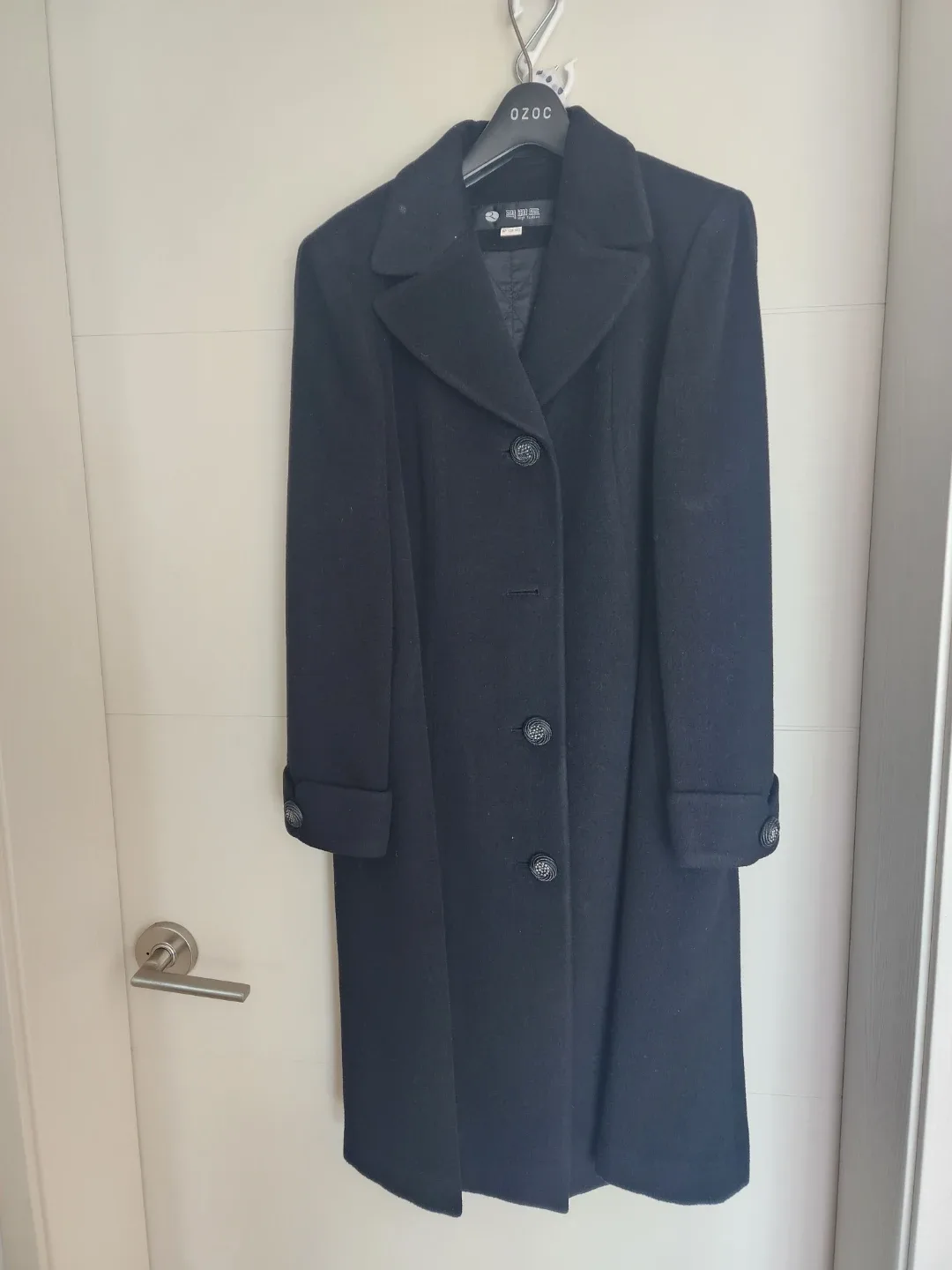 리베토 블랙 롱 코트