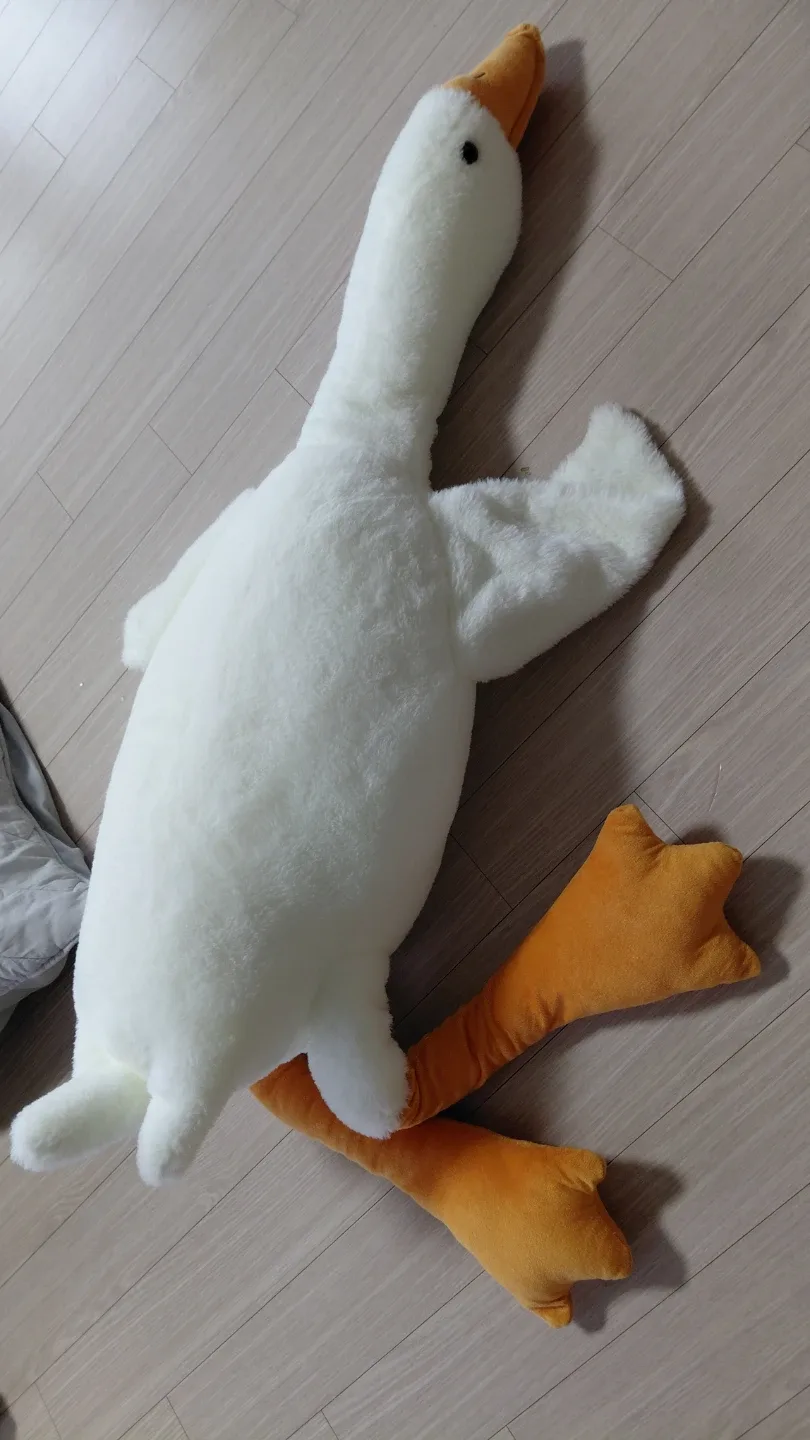 하얀색 오리인형 애착 인형 거의새상품