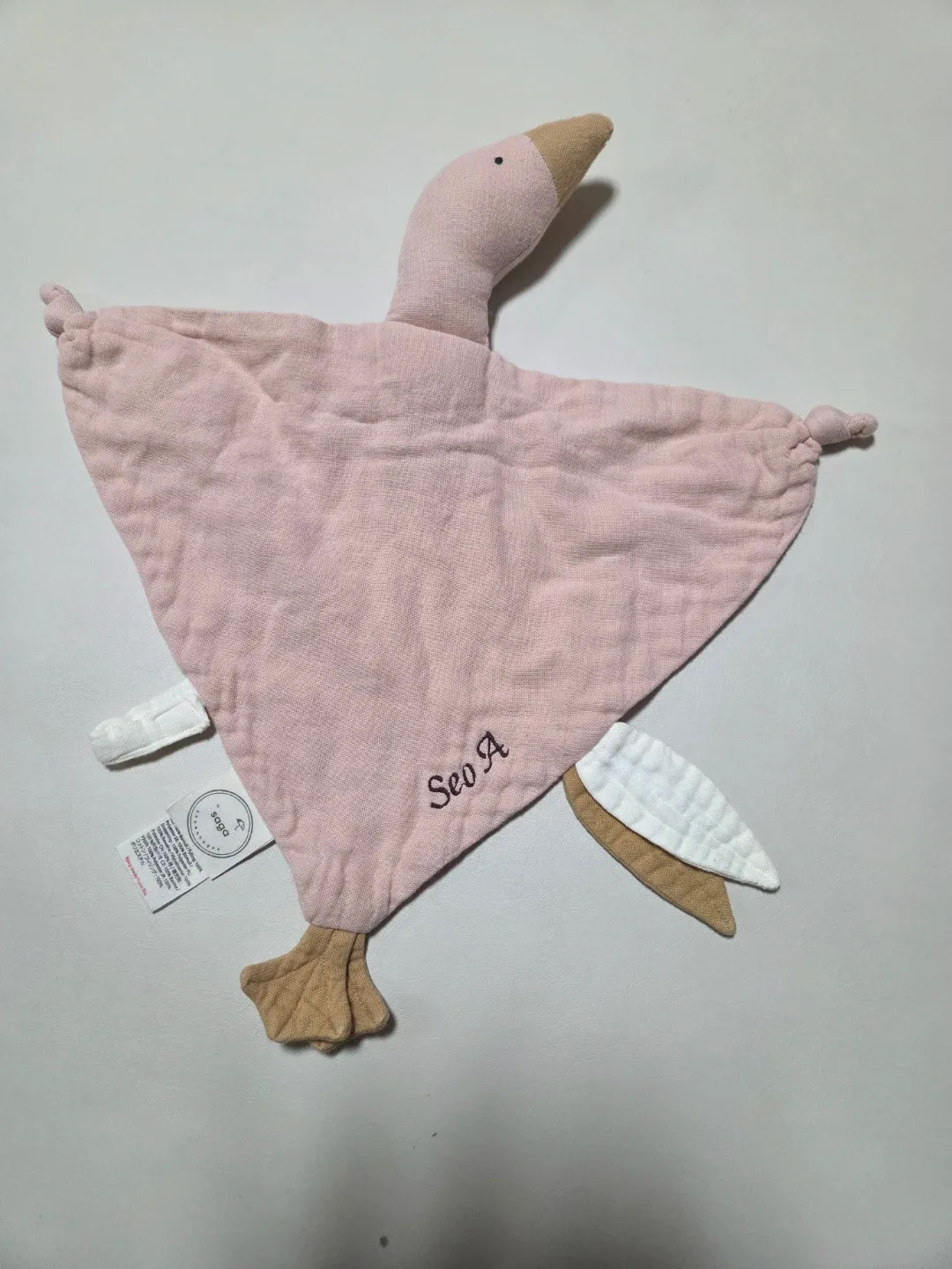 세바 Sebra 분홍 오리 애착인형(서아)