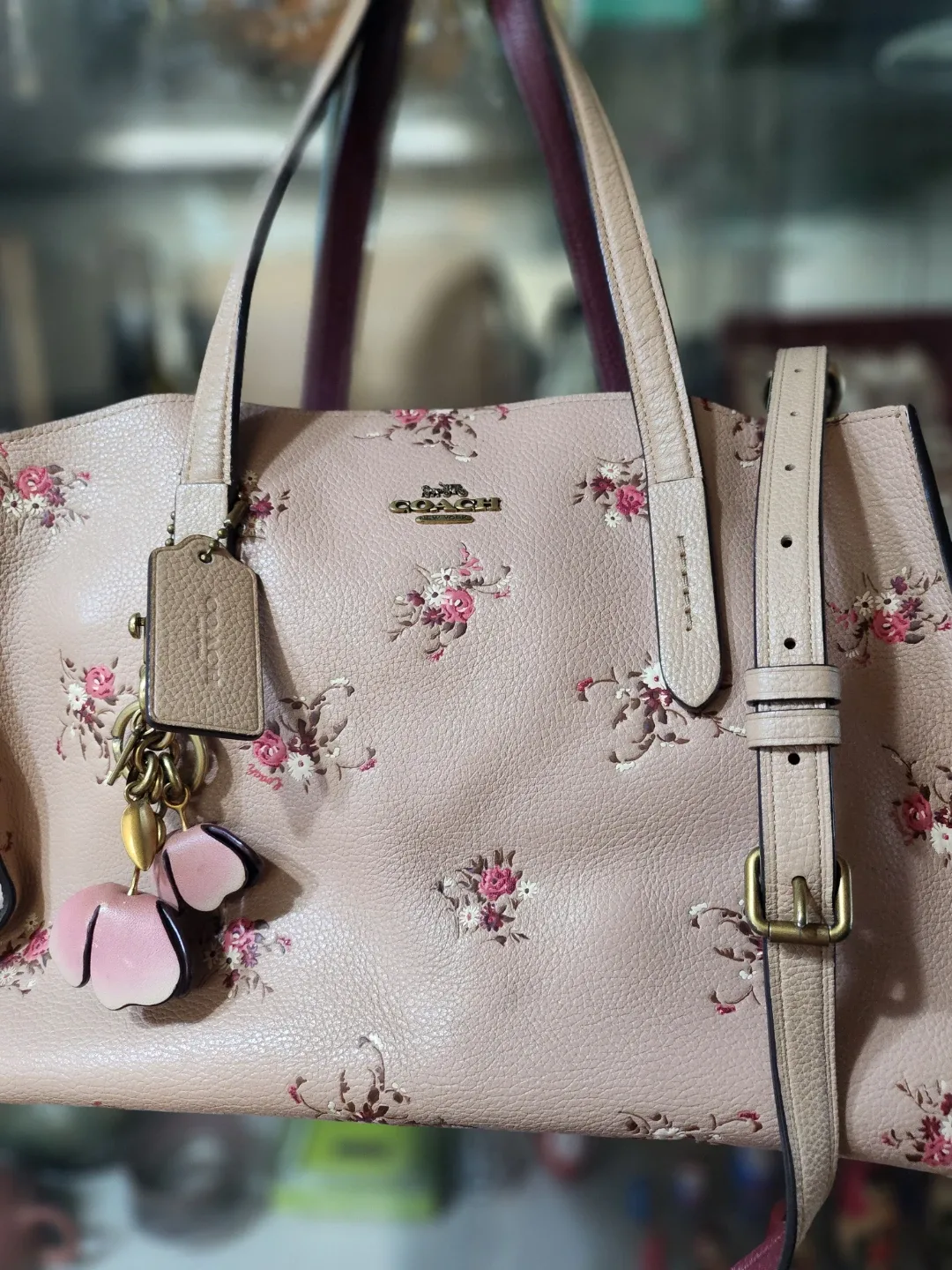 코치 플라워 숄더백