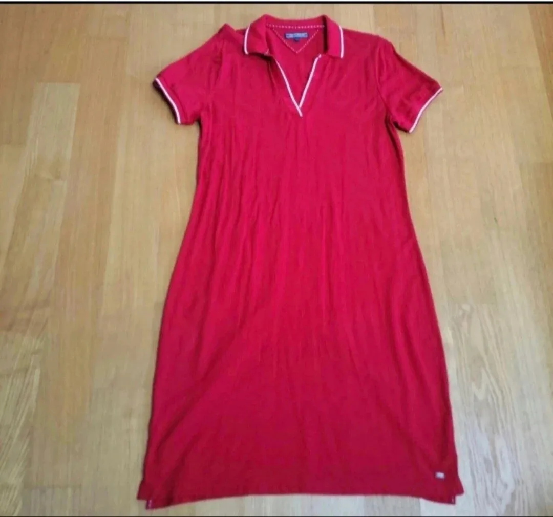 타미힐피거 레드 폴로 원피스 M