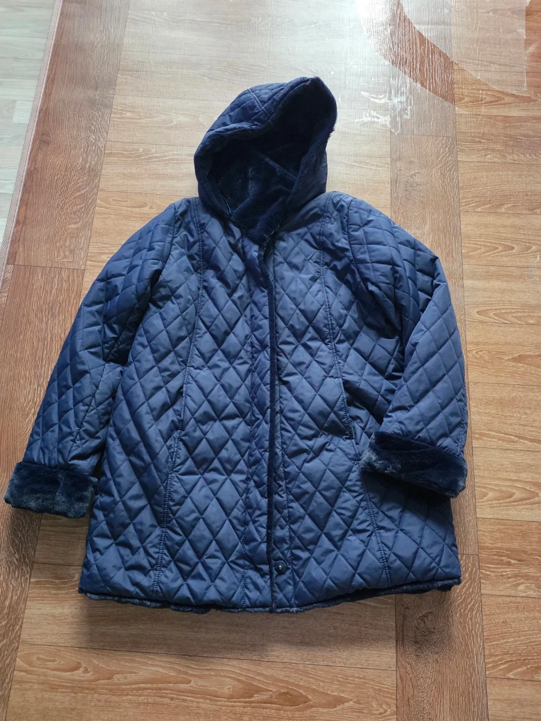 DENNIS BASSO 퀼팅 후드 코트