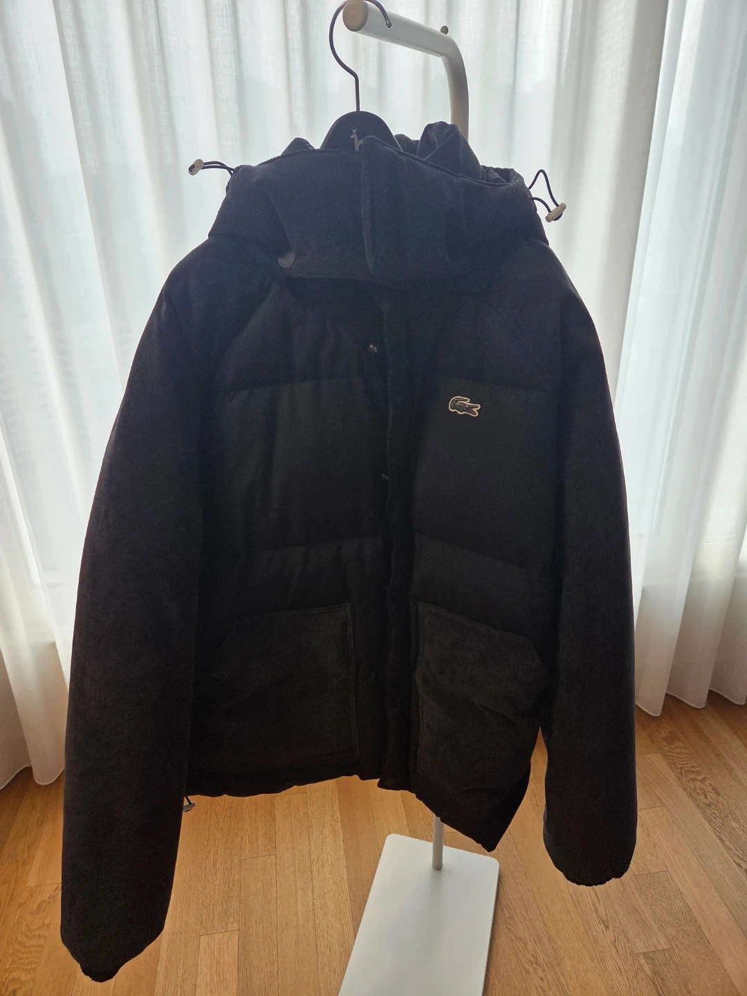 라코스테 라이브 코듀로이 후드 패딩 S/M