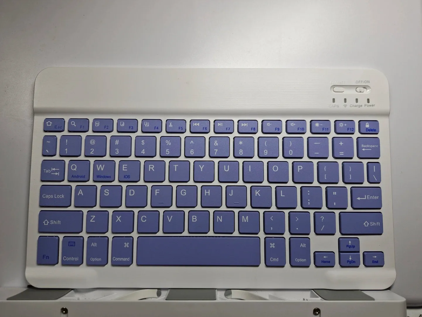 무선 키보드 흰색+보라