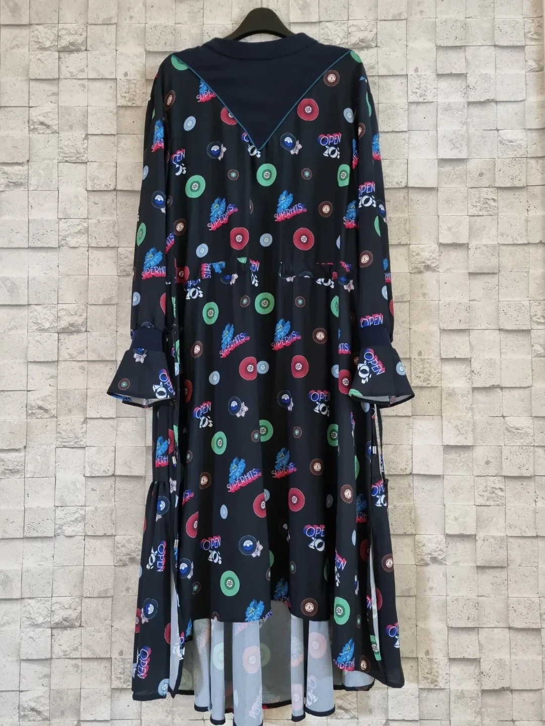 BNX 불투명쉬폰 언발란스 롱원피스