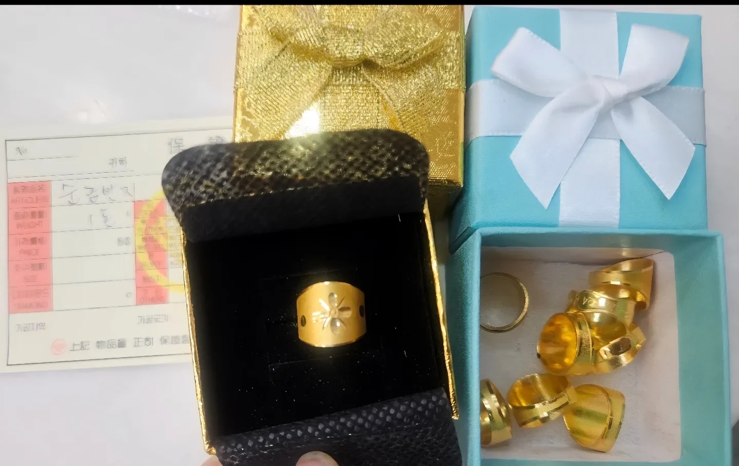 (새상품)순금24k 돌반지 1돈. 순금돌반지