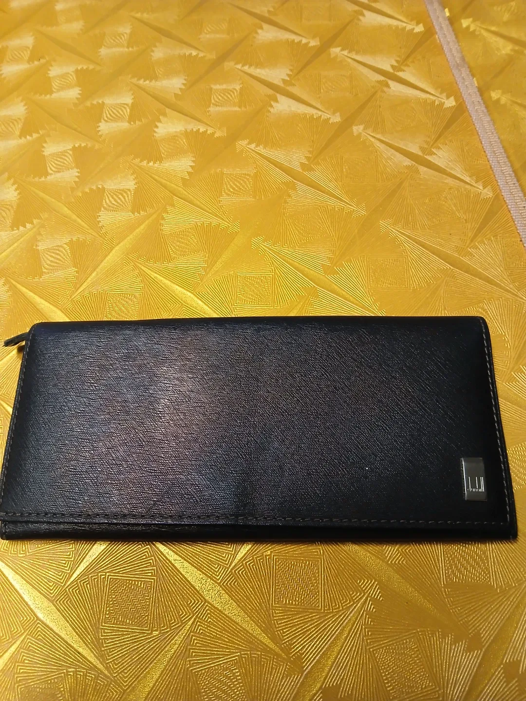 Dunhill 남성 블랙 가죽 장지갑