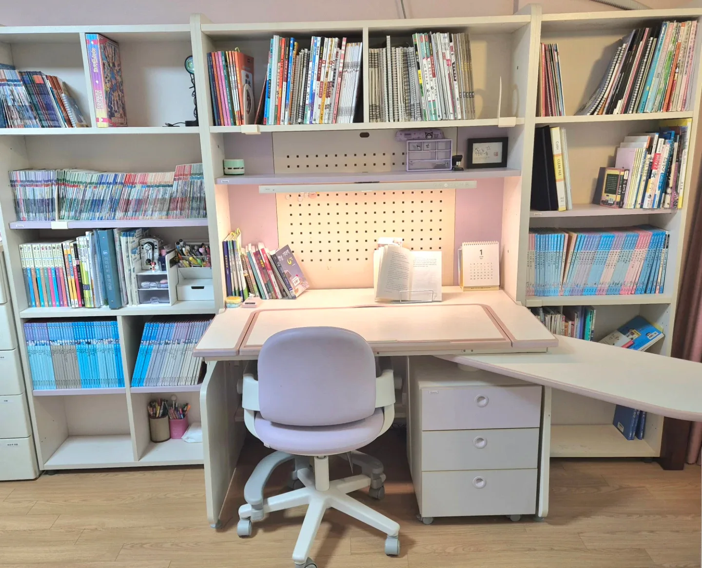 일룸 링키플러스 책상 세트 핑크