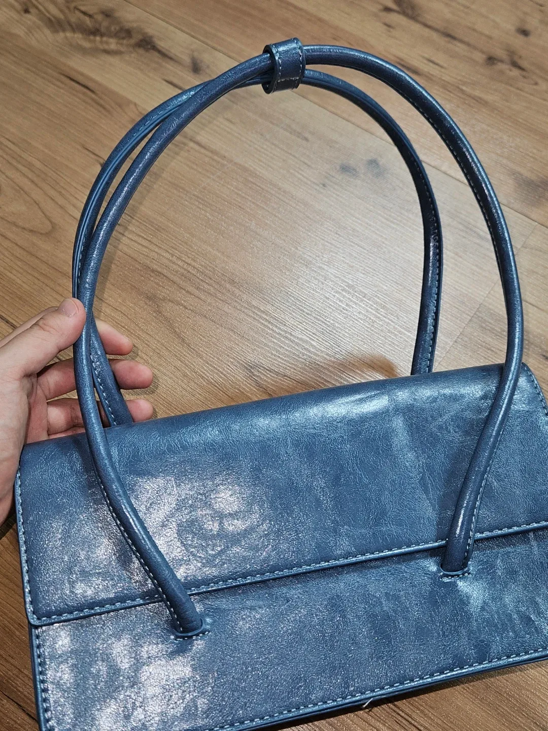 보세 블루 숄더백