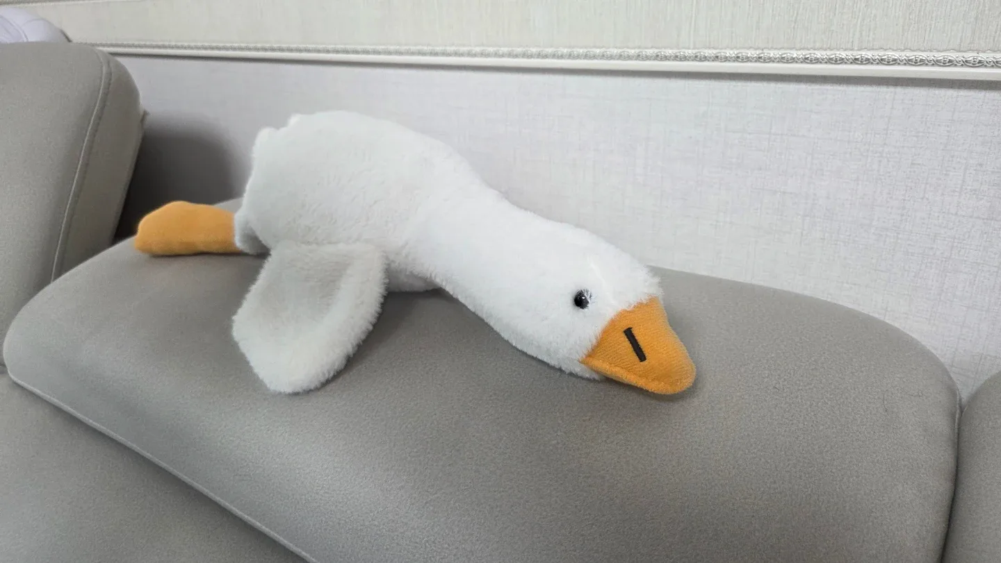 흰색 오리 인형