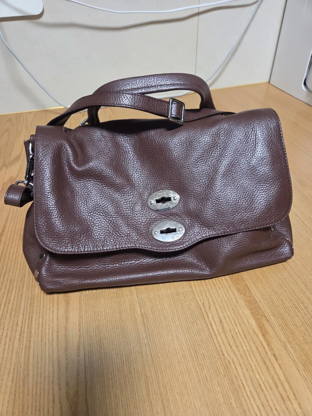 정품!)자넬라토 포스티나 브라운 가죽 토트백