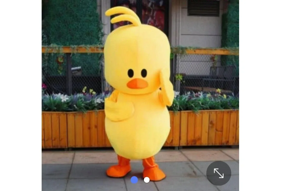 노란색 오리 인형 탈 미개봉