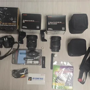 니콘 D5500 DSLR 카메라 + 시그마 렌즈