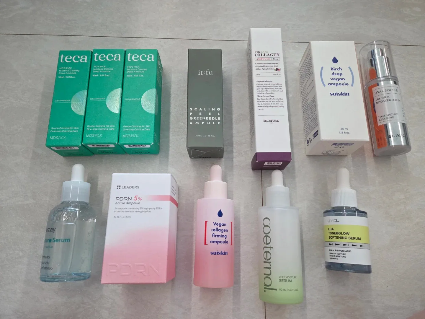 화장품 앰플/세럼 모음 (teca, suiskin, SKINFOOD 외)
