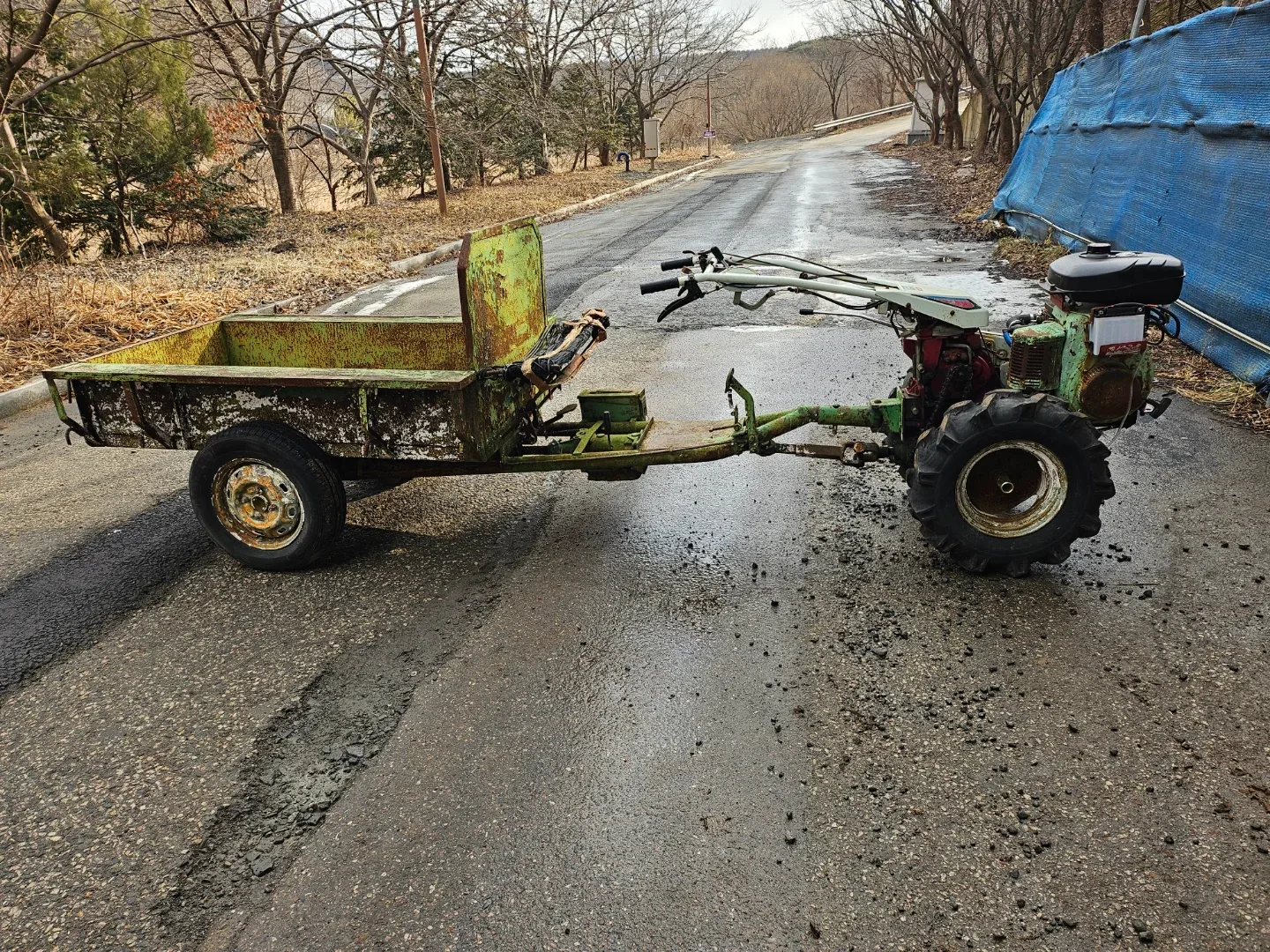 아세아관리기 880.키시동.4륜 (트레일러 포함)