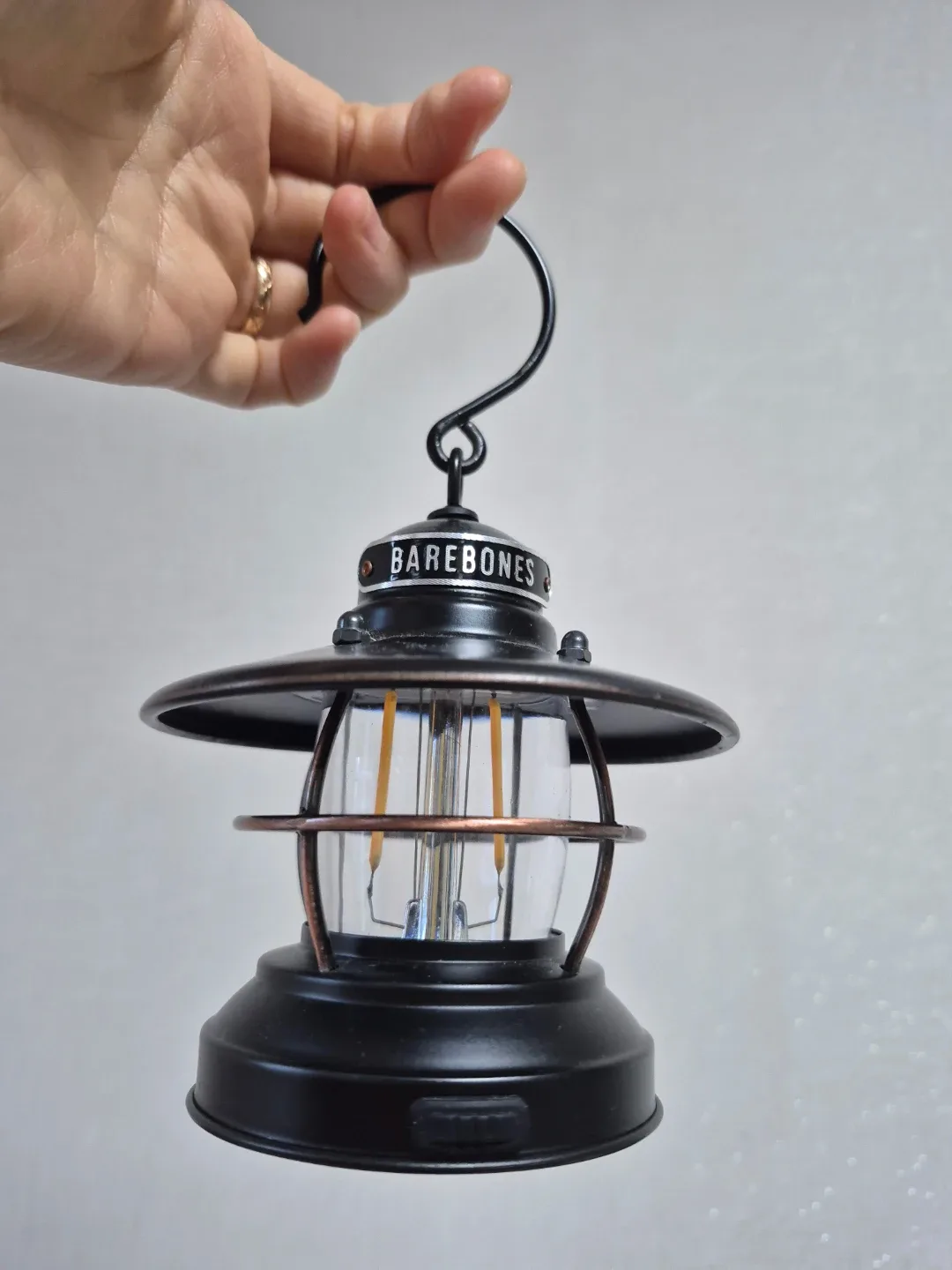 베어본즈 미니 에디슨 LED 캠핑 랜턴 블랙