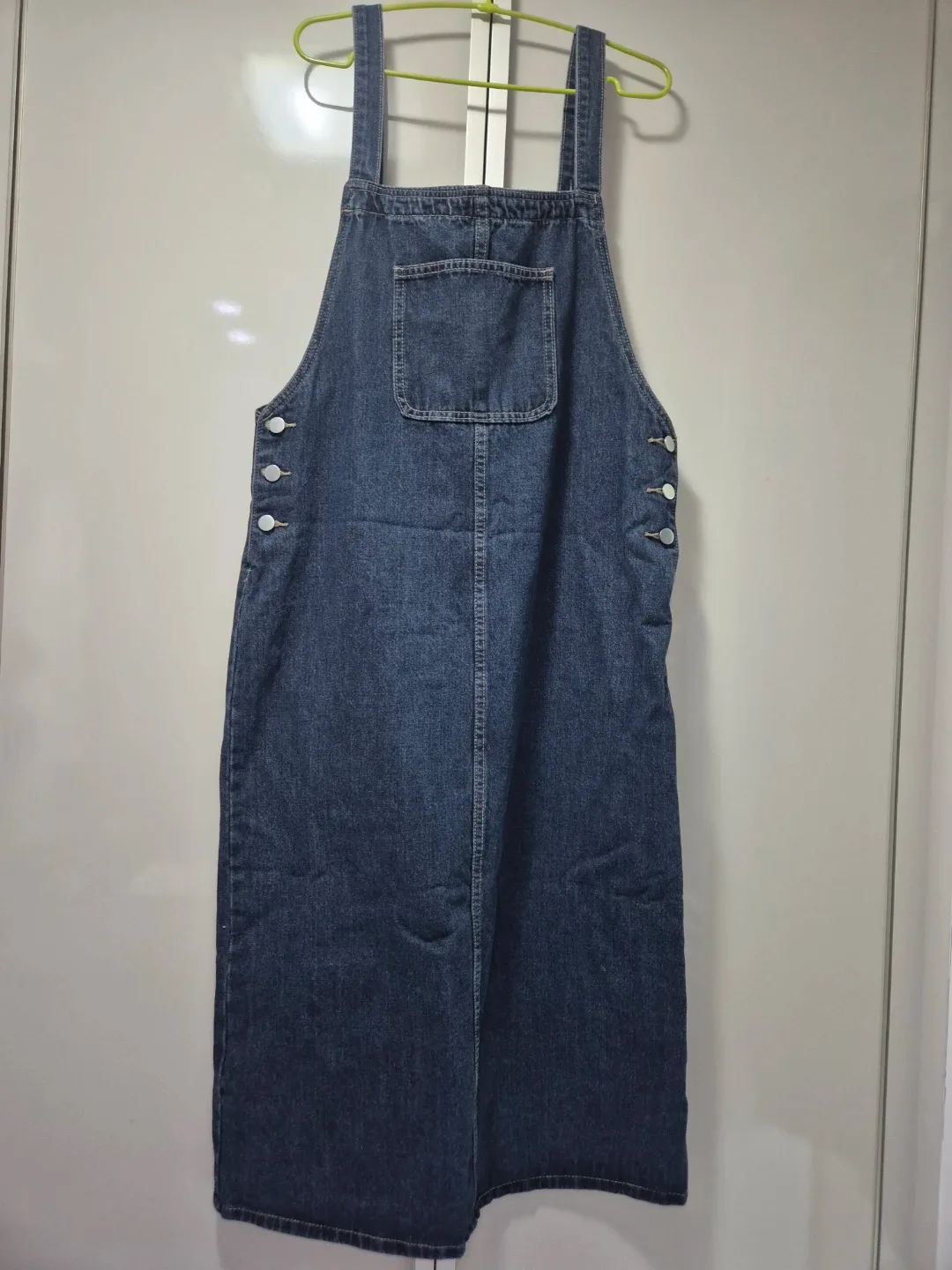 데님 멜빵 원피스