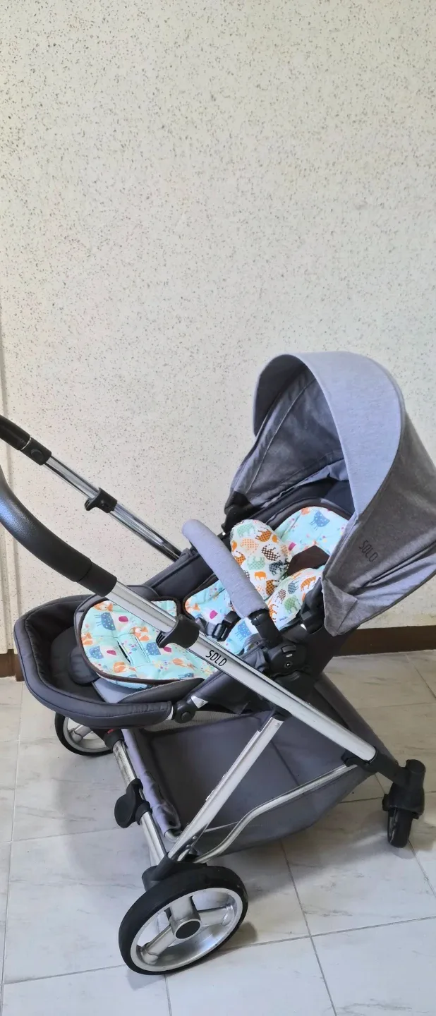 리안 솔로 절충형 유모차 그레이