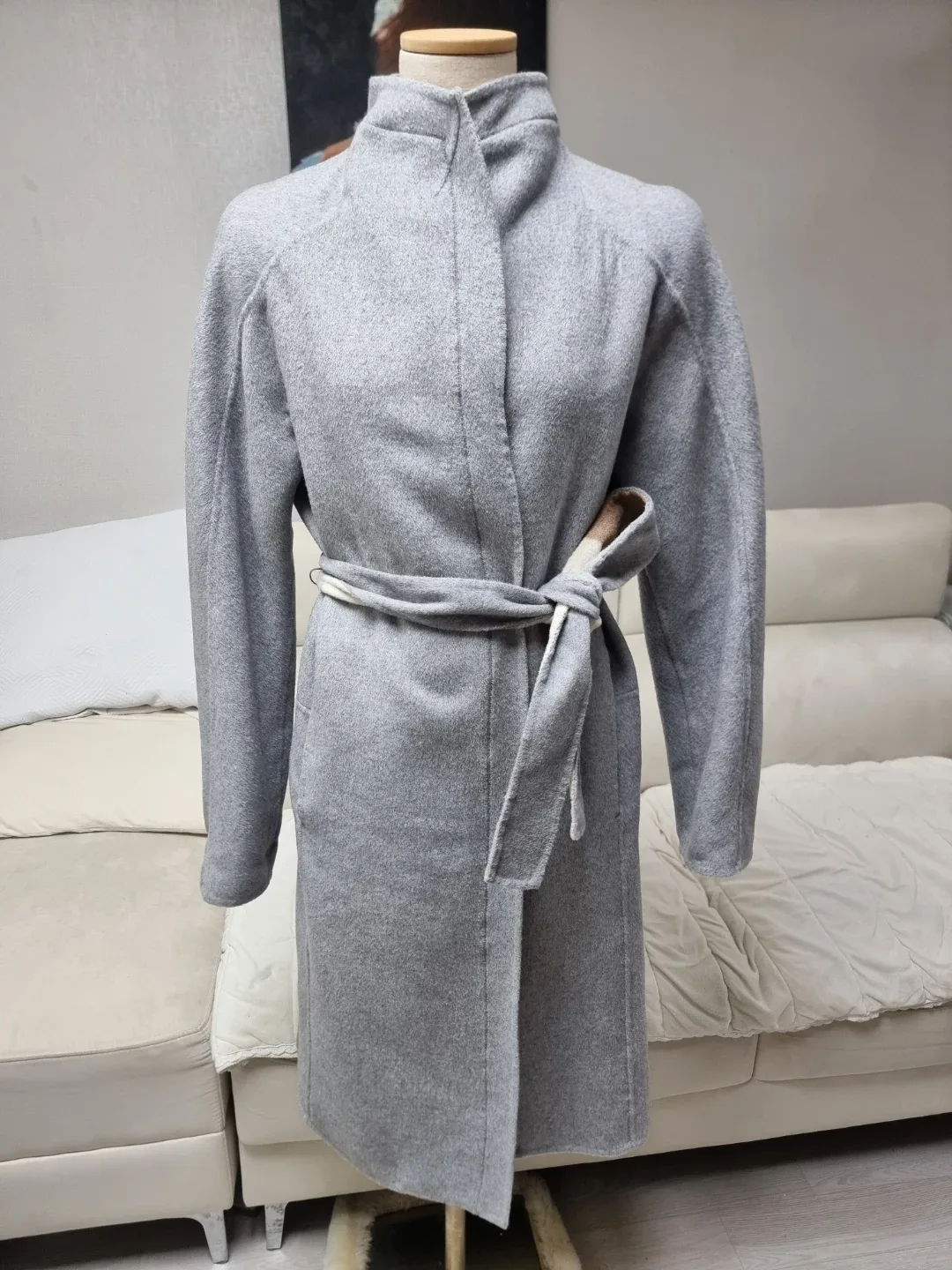 <새상품>도나카란 램스 울 롱코트 자켓