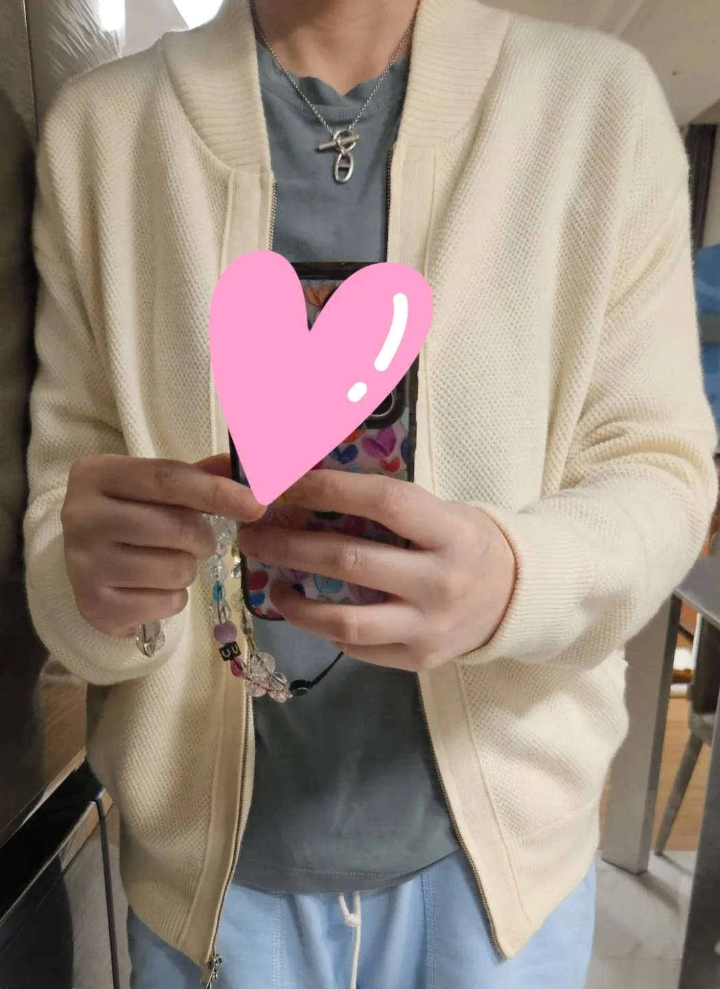 동대문 밤시장 D'eesee 봄버 니트 자켓