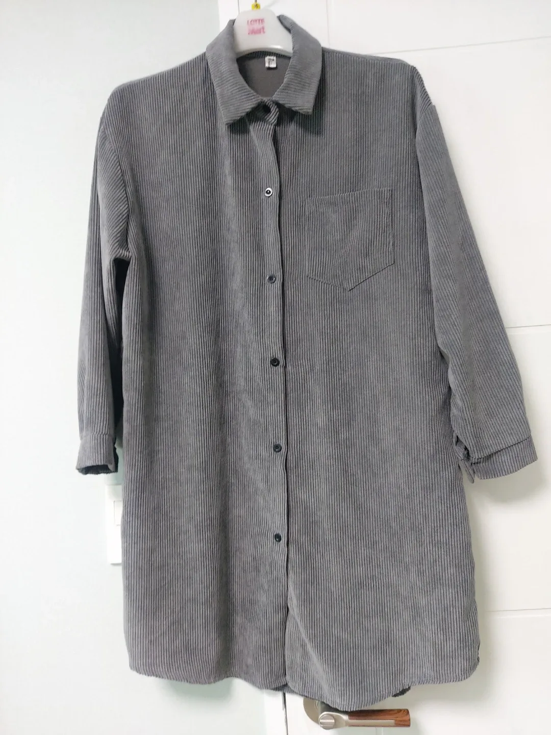 배럴즈 코듀로이 셔츠 원피스 회색 L
