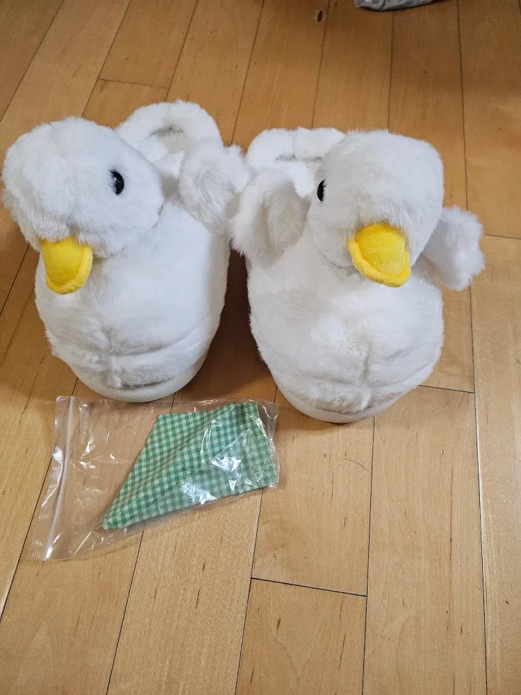 오리 털실내화 새제품