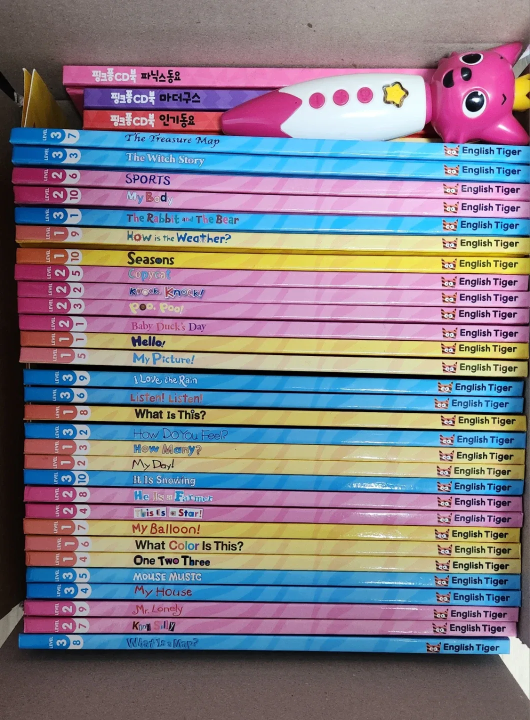 잉글리시 타이거 영어 전집 30권 + 핑크퐁 사운드펜