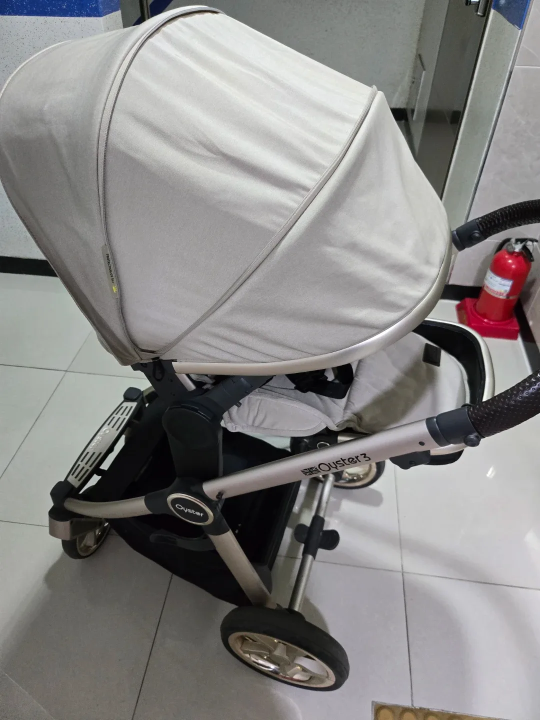 오이스터3 유모차 아이보리