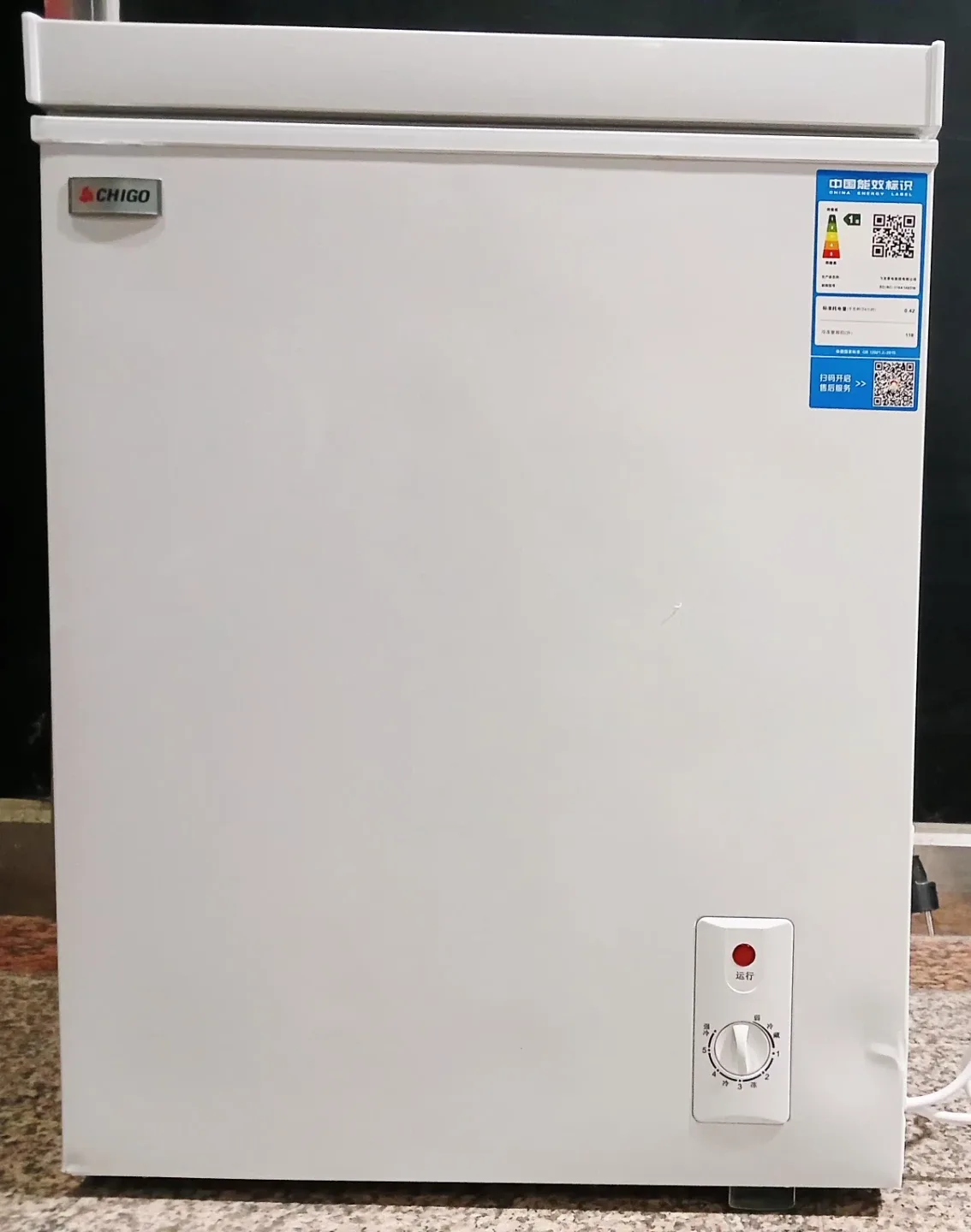 (미사용 새제품)CHIGO 냉동고 BD/BC-118A146DW 118L