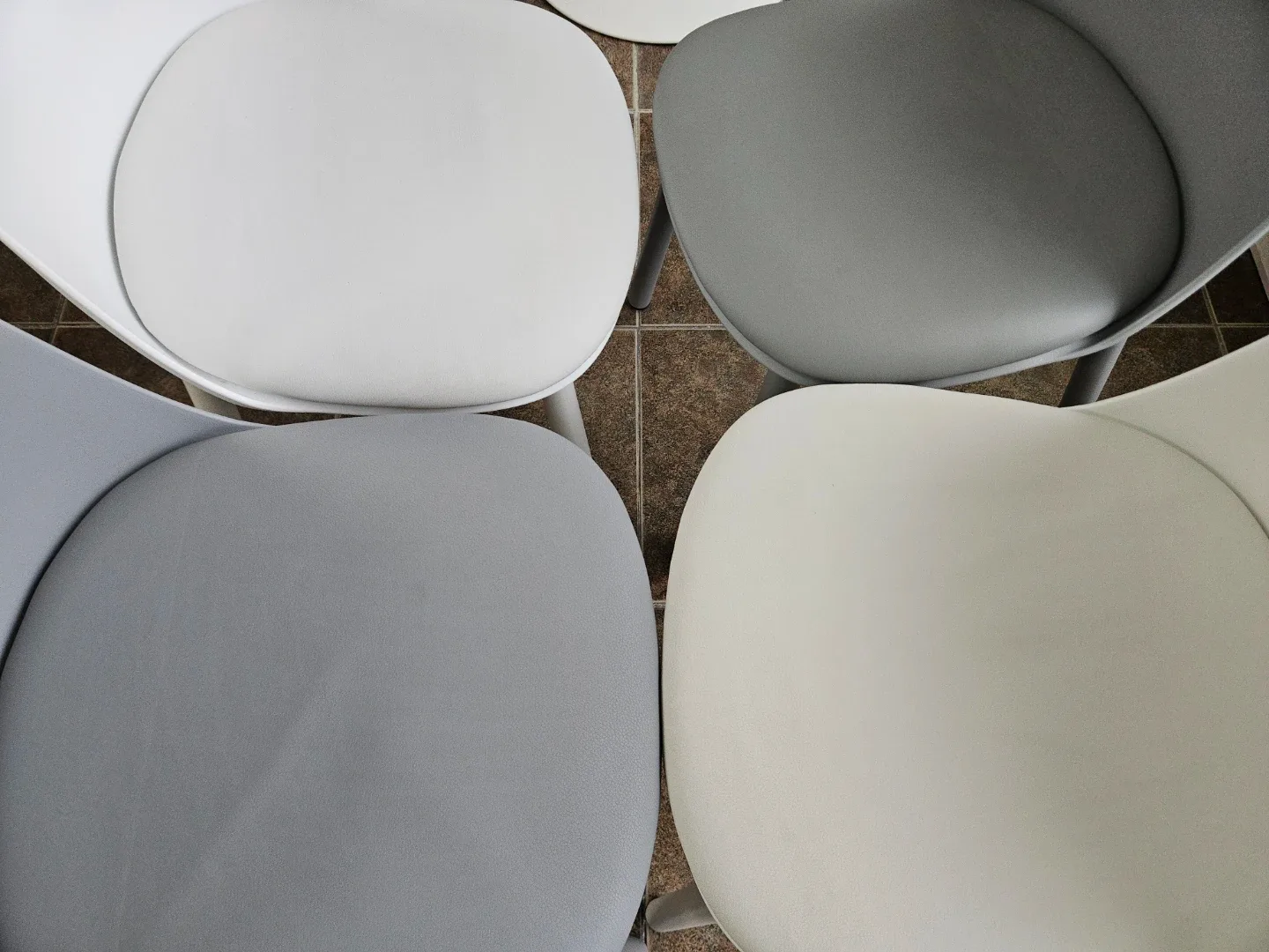 의자 4개 세트 (화이트 , 그레이)