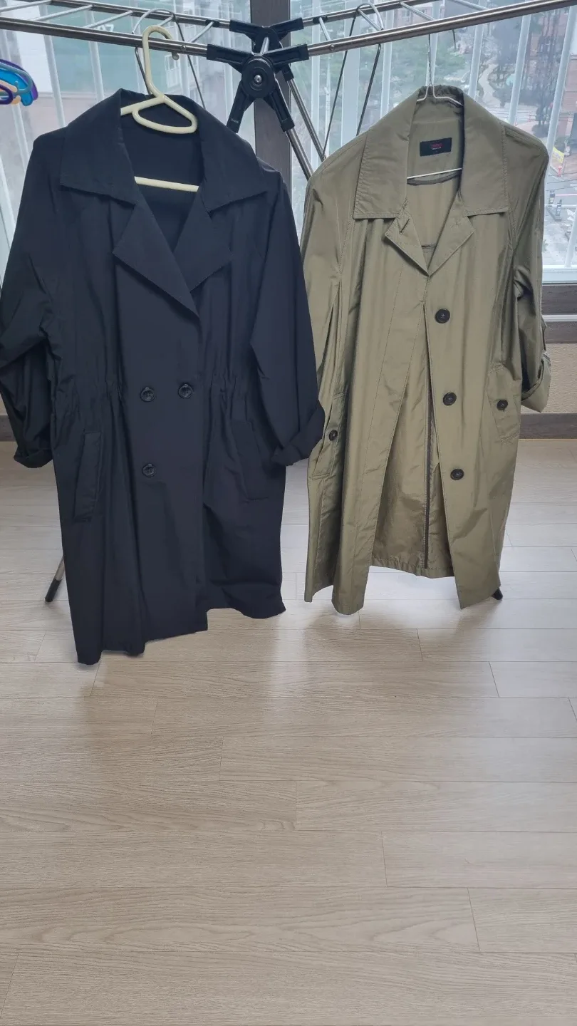 트렌치 코트 2벌 (블랙, 카키)