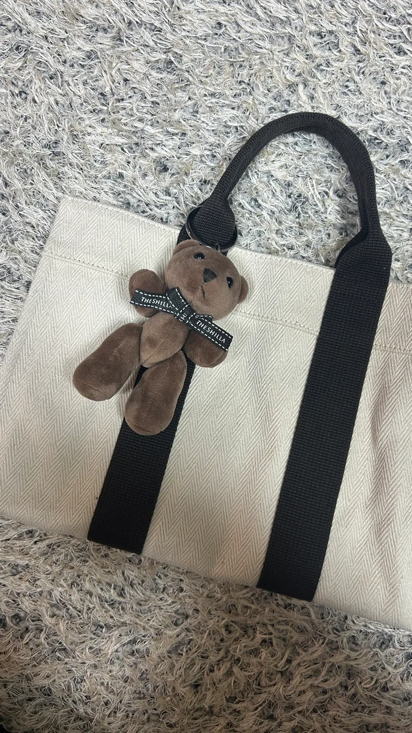 신라호텔 에코백 + 곰돌이 키링