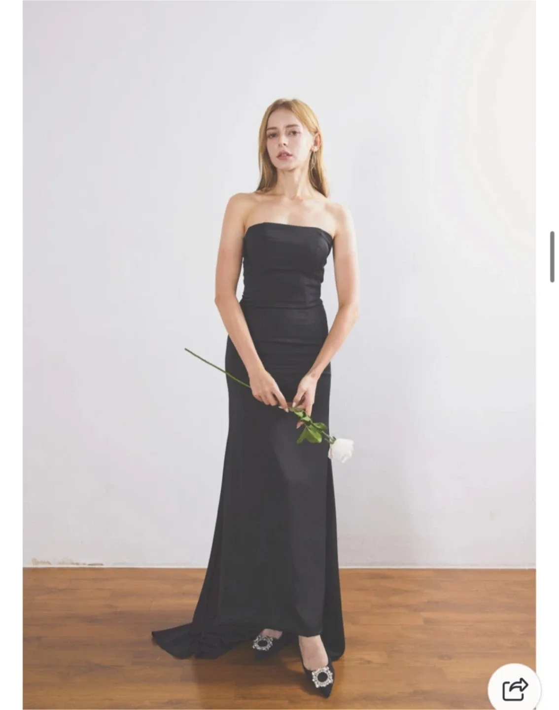 블랙 롱 웨딩 촬영 머메이드 드레스