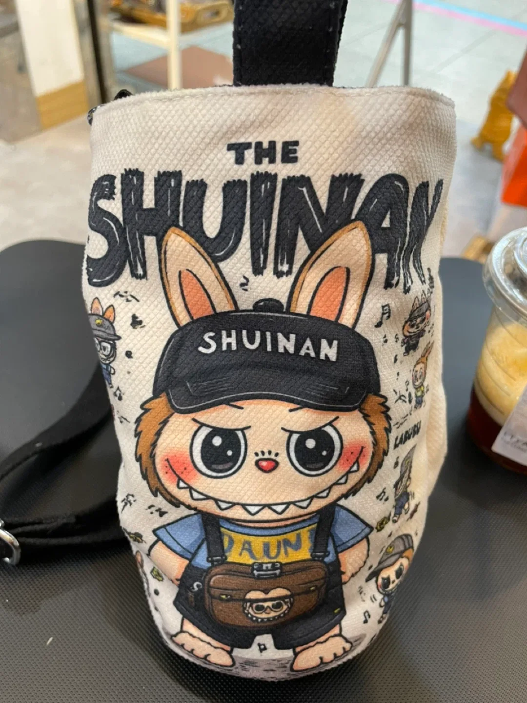 SHUINAN 캐릭터 캔버스 미니 크로스백