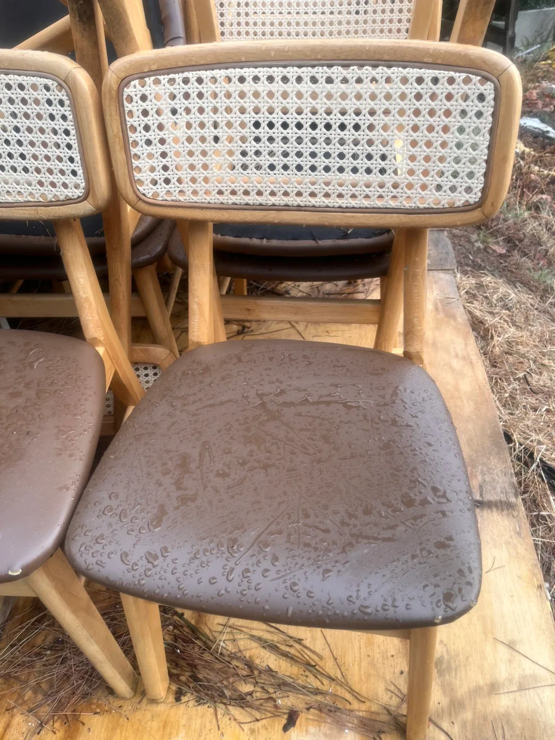 라탄 원목 의자 업소용