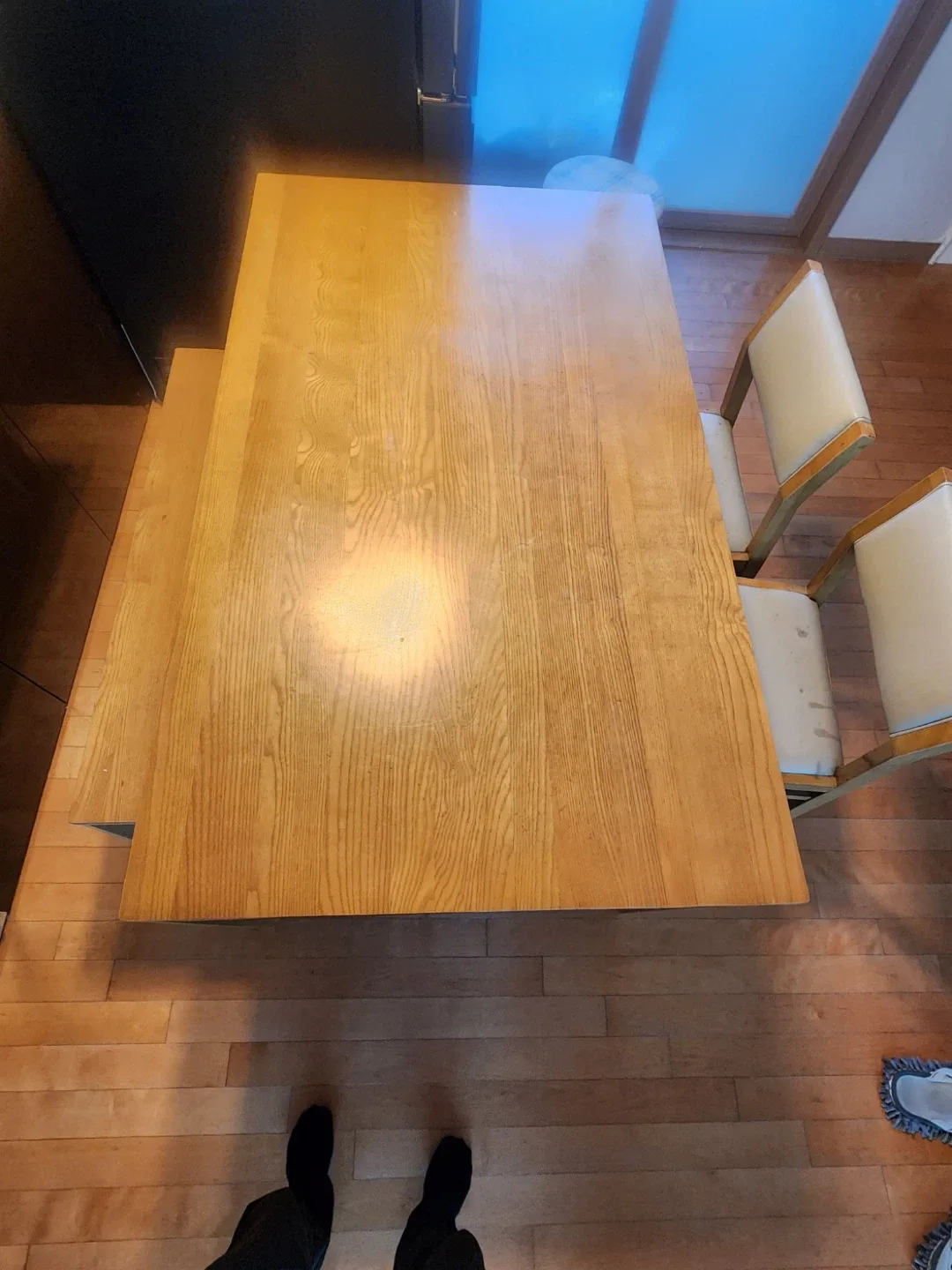 리바트 원목 식탁 세트 (테이블+의자2+벤치)