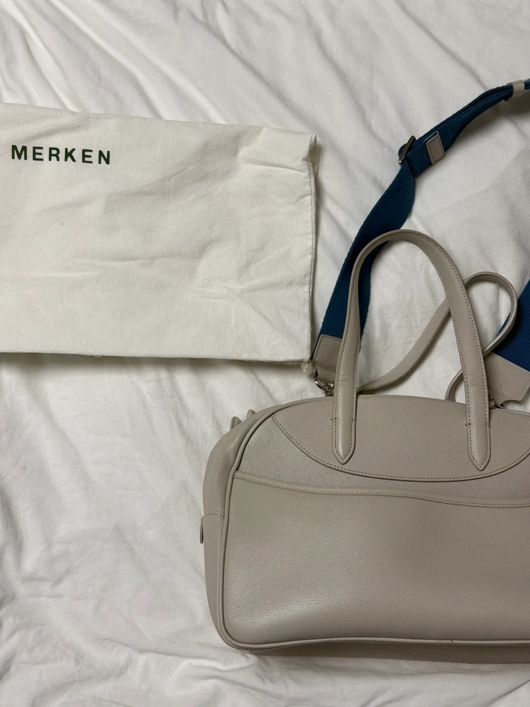 MERKEN 메르켄 Mighty Bag Medium 리얼 가죽 가방 빅백 숄더백 토트백 기내 여행 가방
